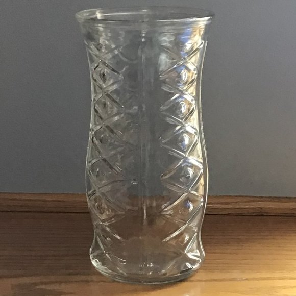E. O. Brody Co - Clear Glass Vase with outward diamond shapes & vertical grooves - Picture 2 of 3